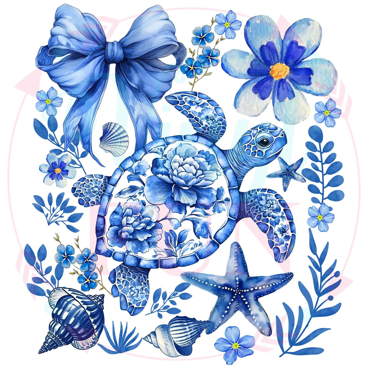 Porcelain Turtle Transfer -173