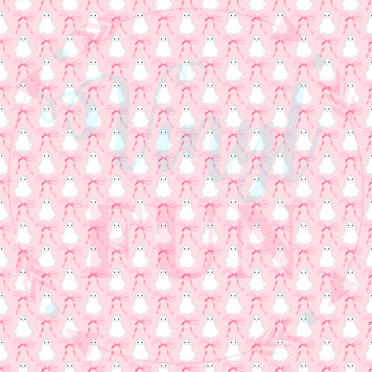 Pretty In Pink Ghosts Pattern