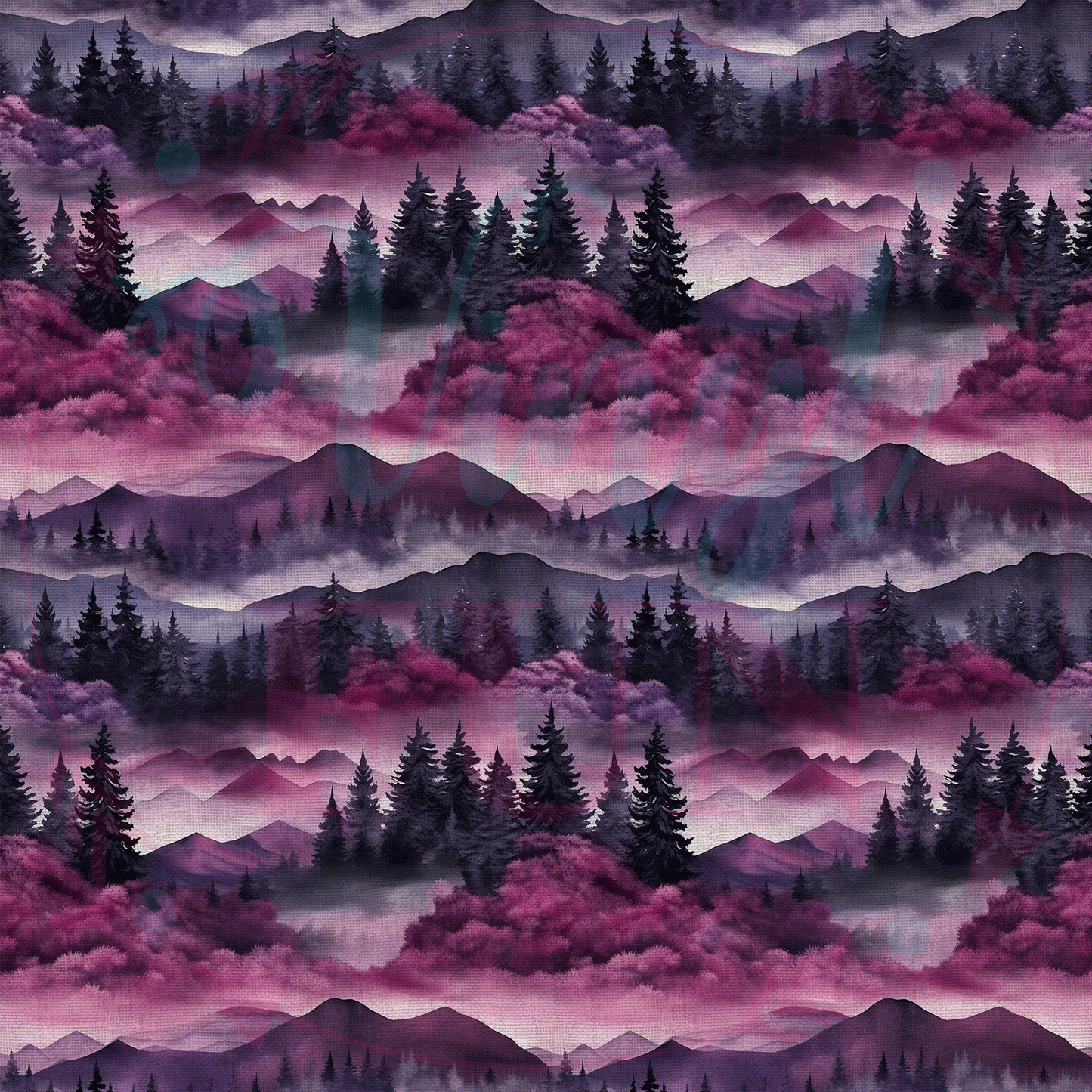 Purple Mountains Pattern-D13