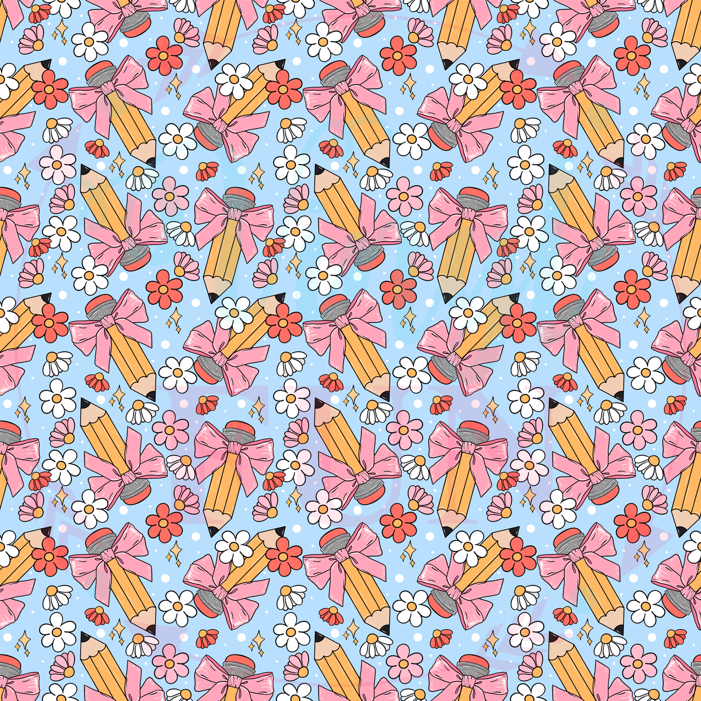 Ready For School Blue Back Pattern-C21