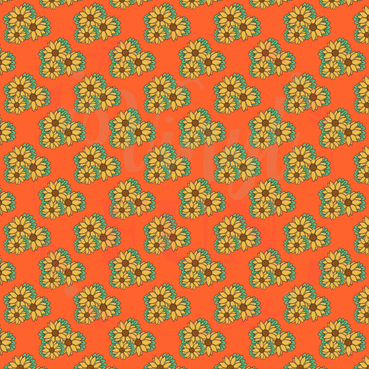 Retro Sunflowers Pattern-A12