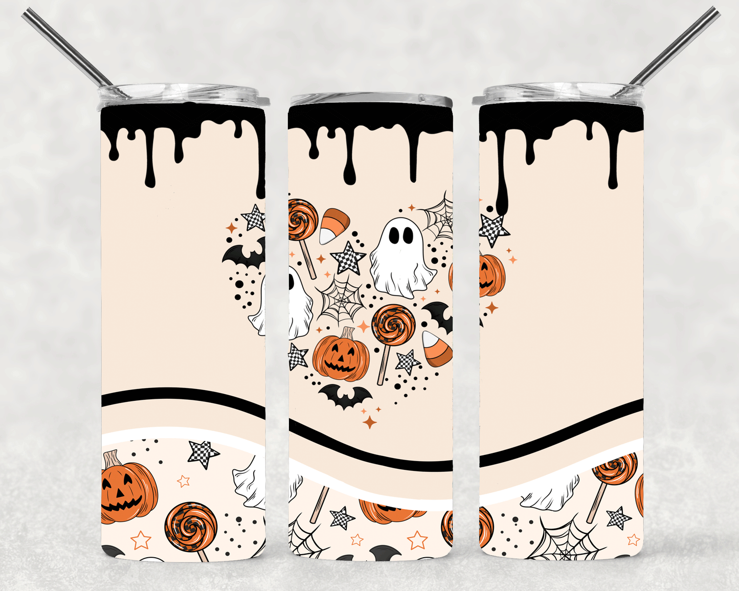 Ghost Candy Wrap For Straight Tumbler-S346