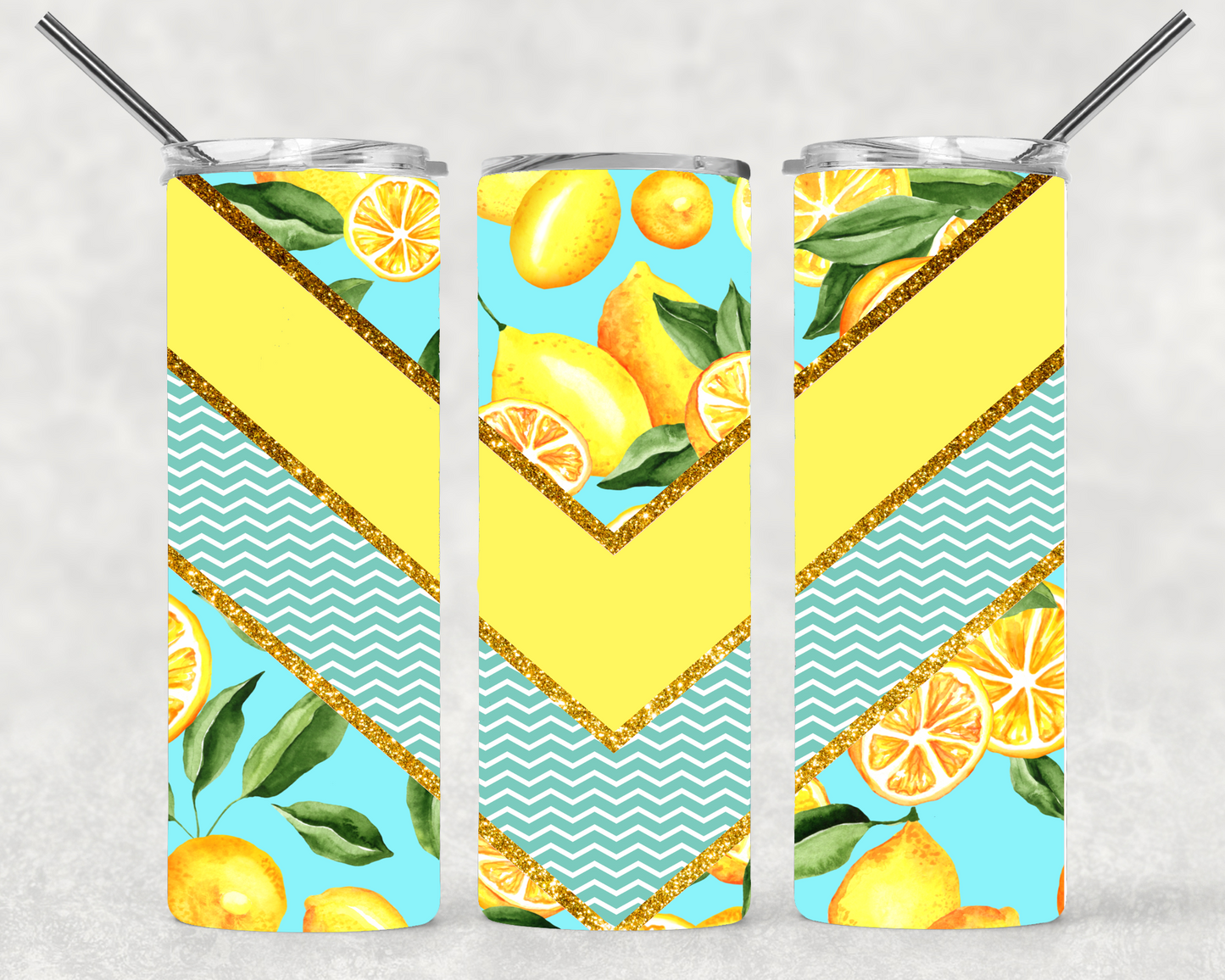 Fresh Lemon Wrap For Straight Tumbler-S47