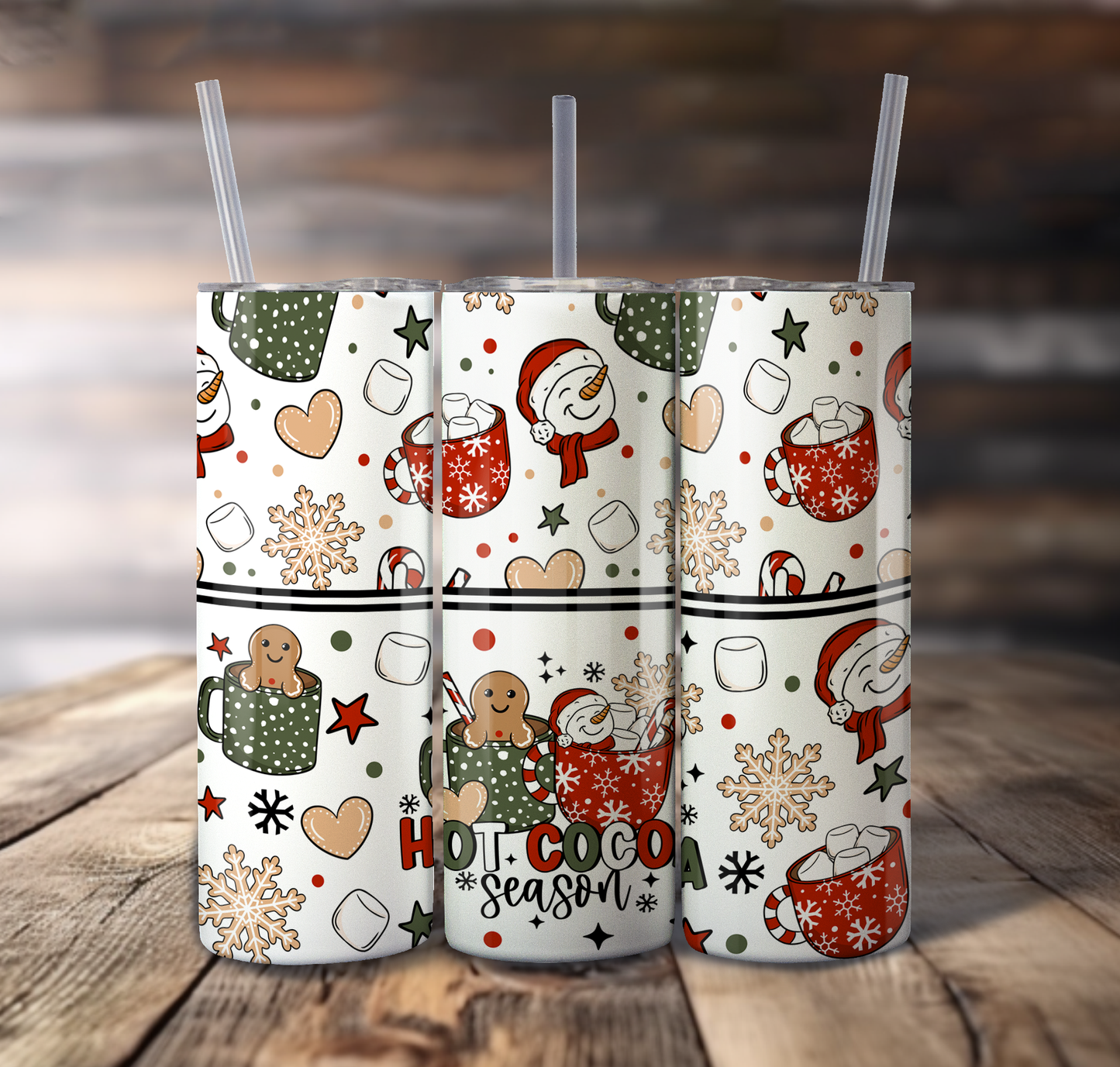 Hot Cocoa Season Wrap For Straight Tumbler-S714