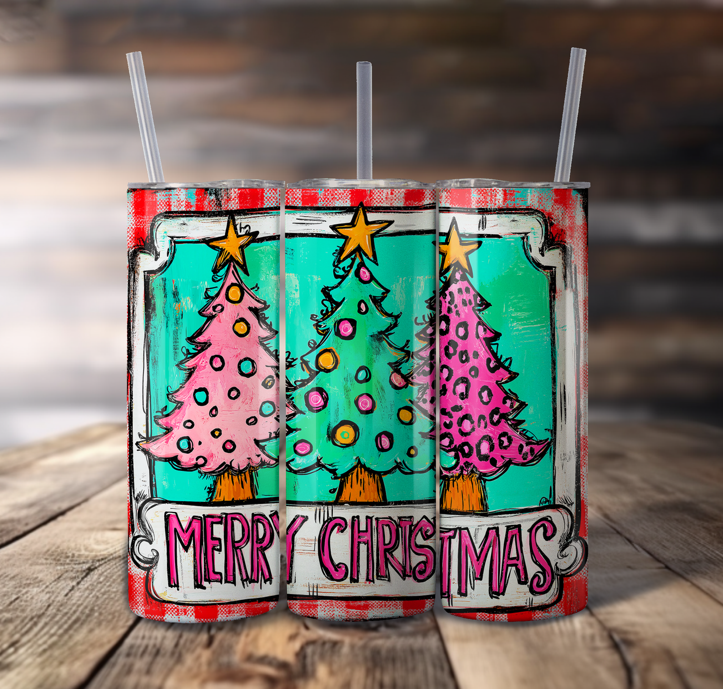 Colorful Trees Wrap For Straight Tumbler-S719