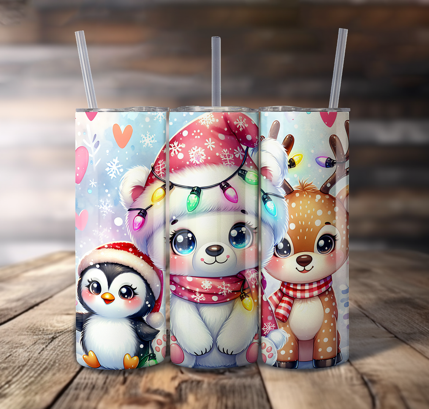 Cutey Christmas Wrap For Straight Tumbler-S728