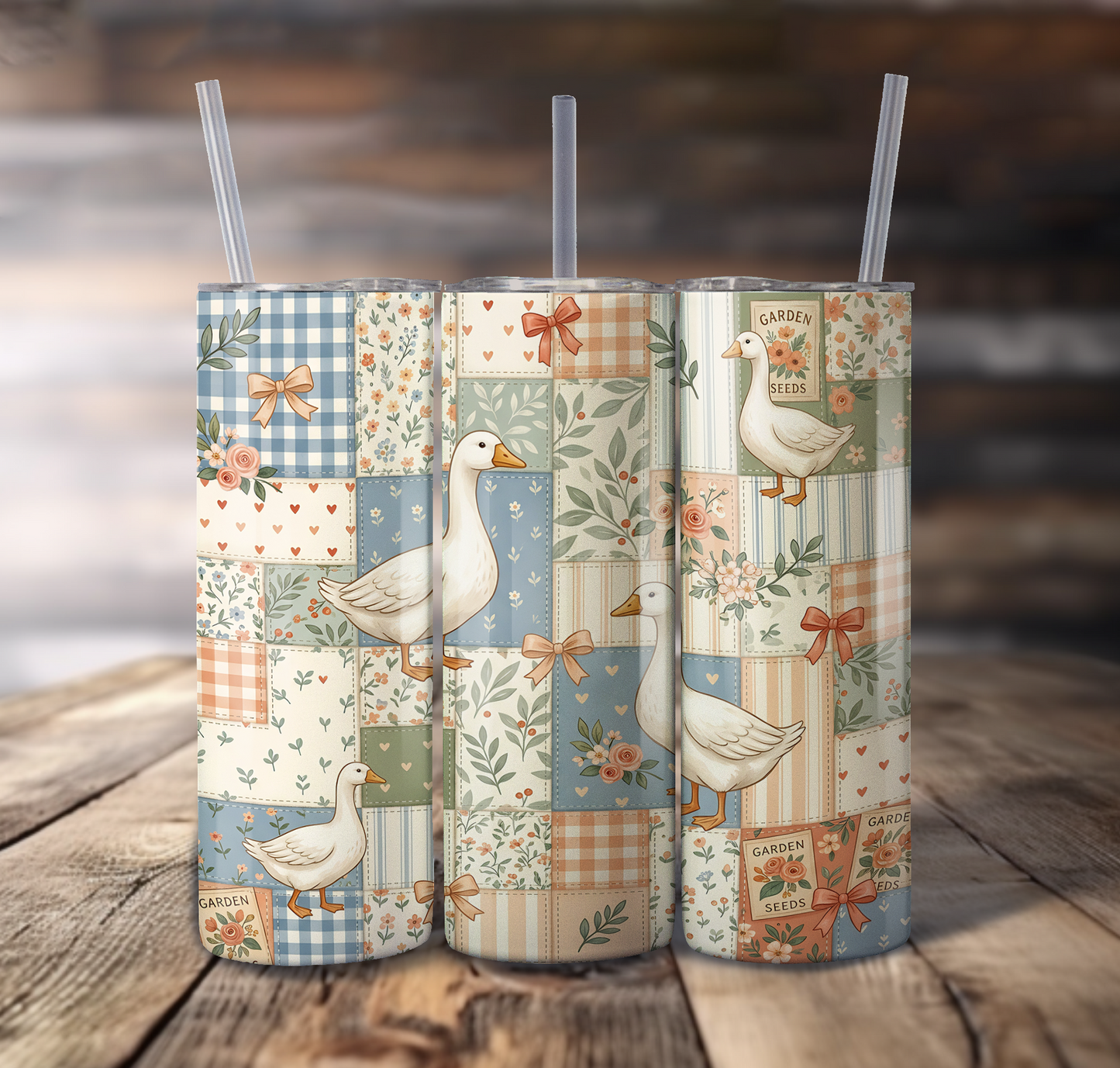 Goose Patchwork For Straight Tumbler - S822