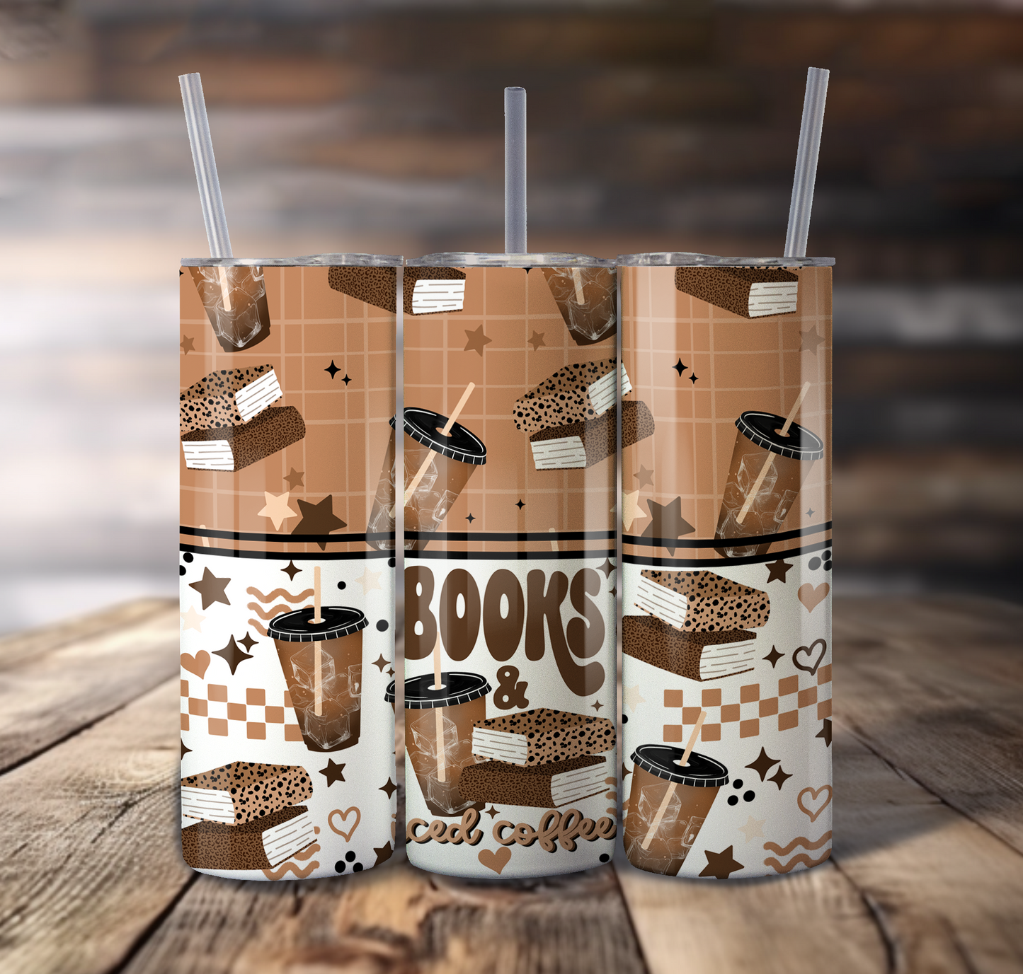 Books And Coffee For Straight Tumbler - S835