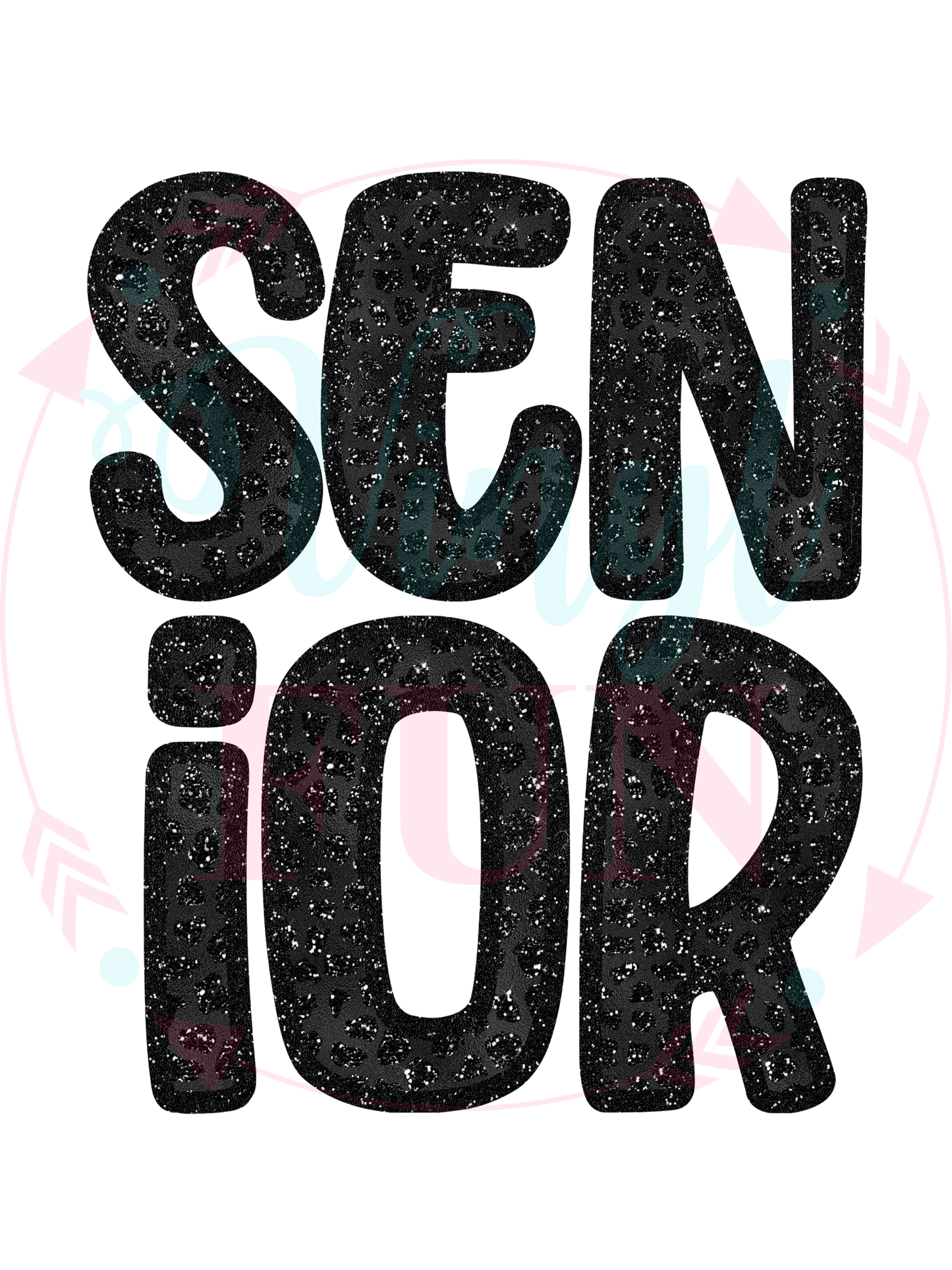 UVDTF Senior Black Glitter Decal-79