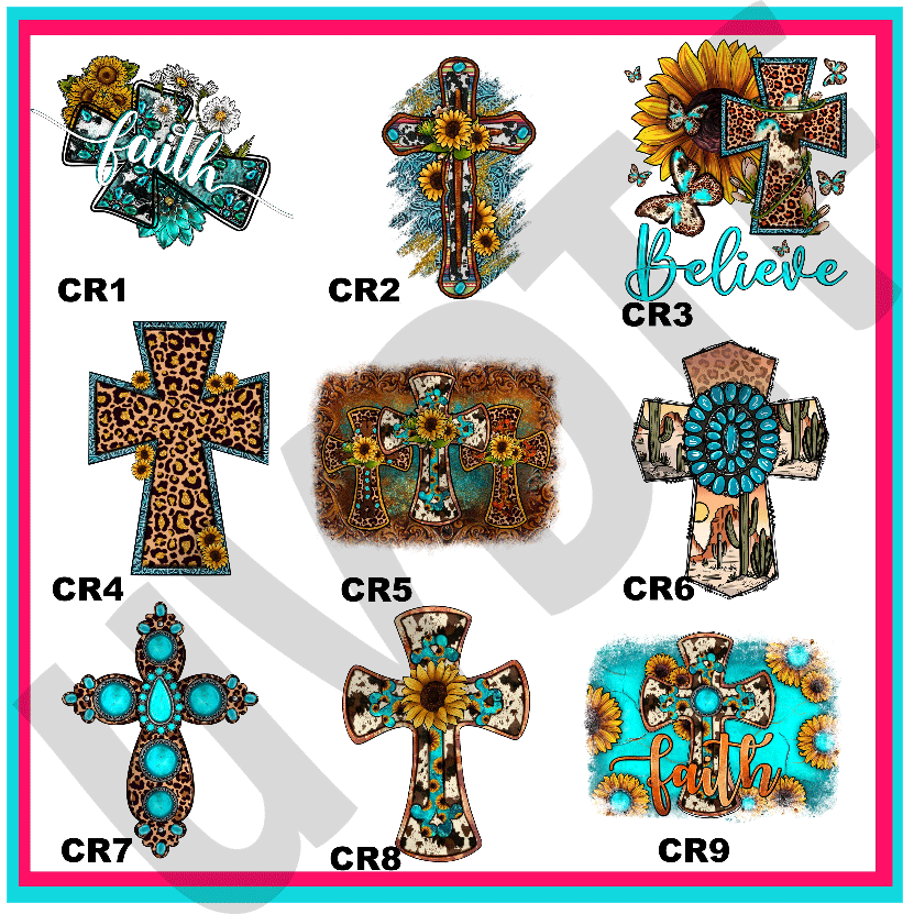UVDTF Crosses Decals-U22