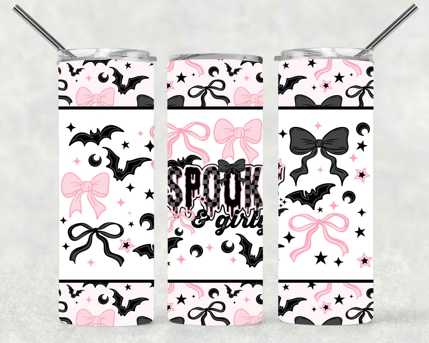 Spooky & Girly Wrap For Straight Tumbler-S616
