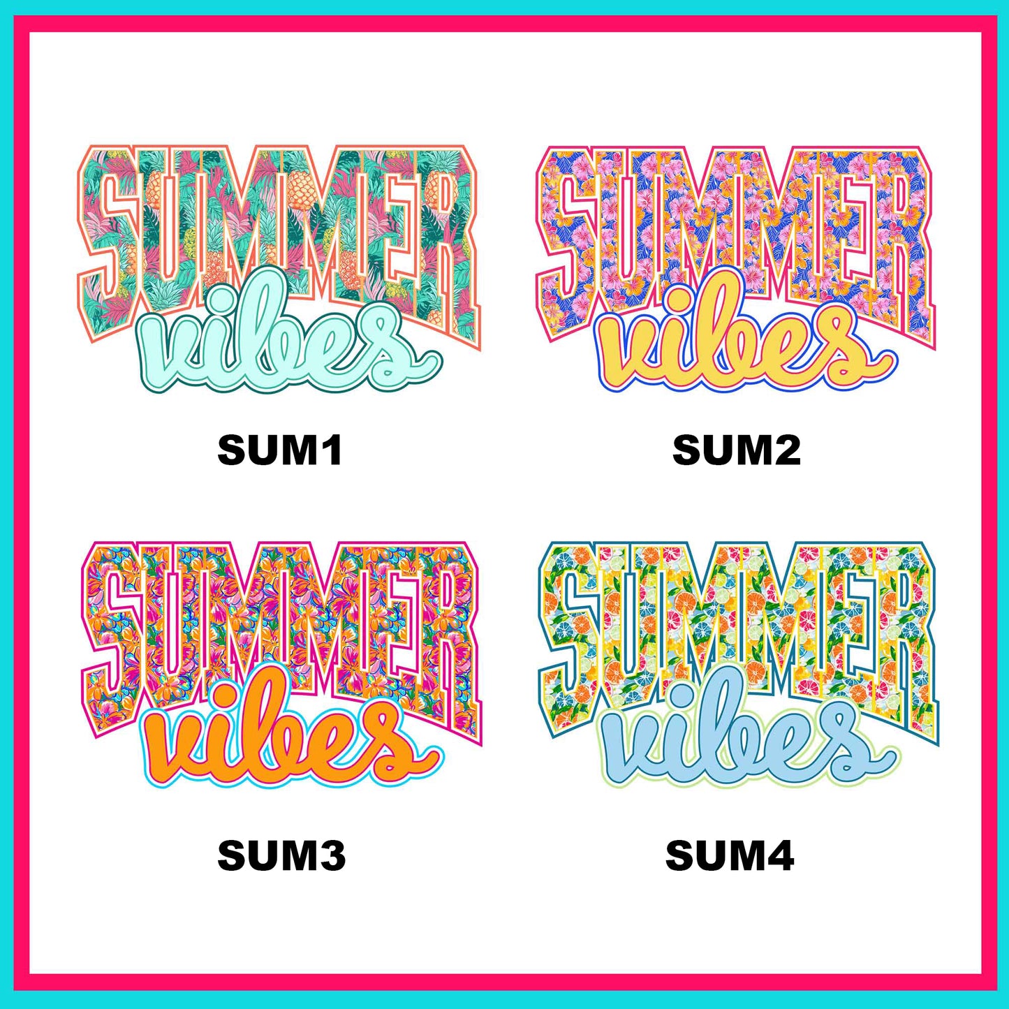 Summer Vibes Transfers-For Fabrics
