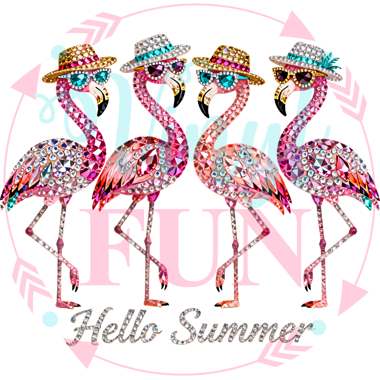 Summer Flamingos Transfer - 156