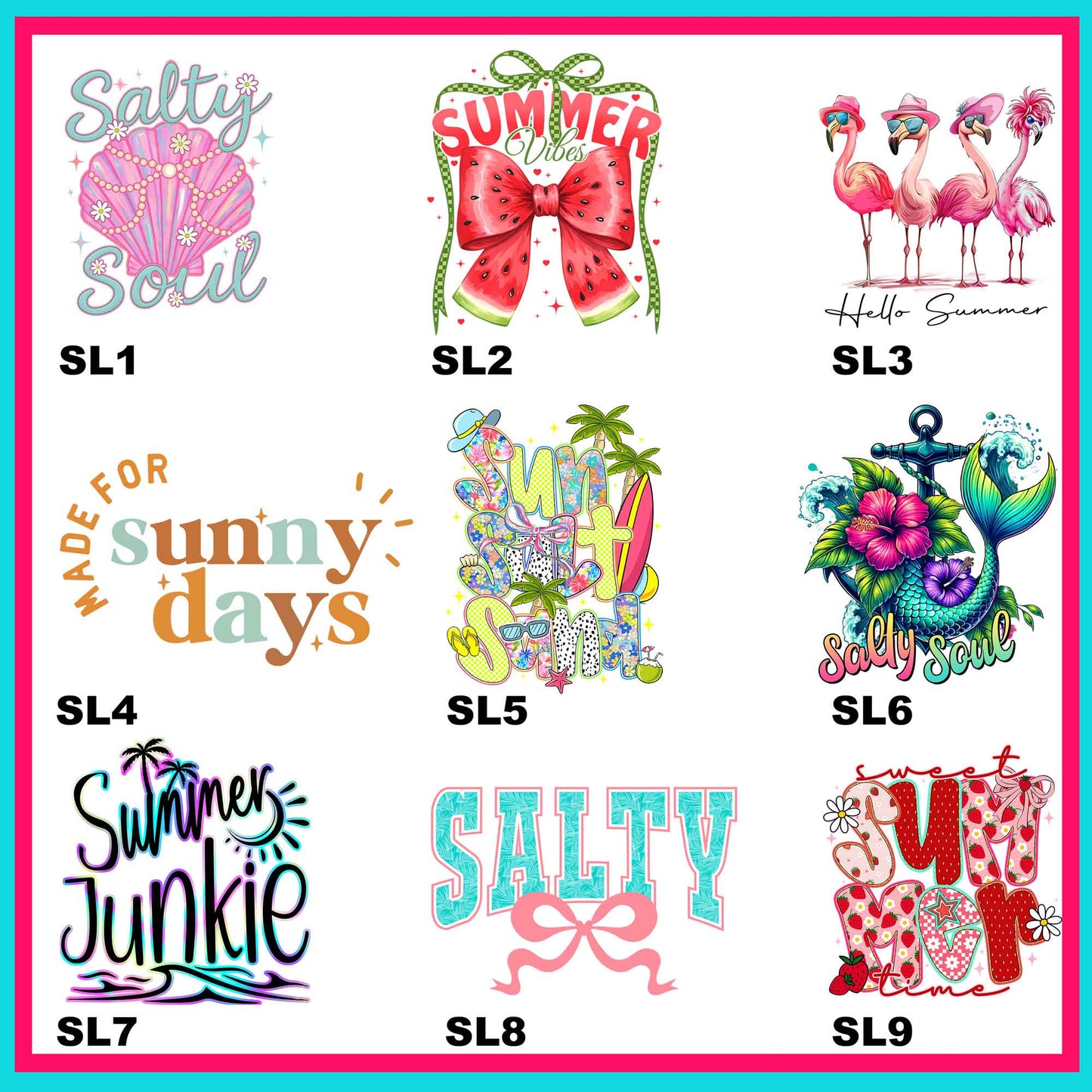 Summer Loven Transfers- For Fabrics