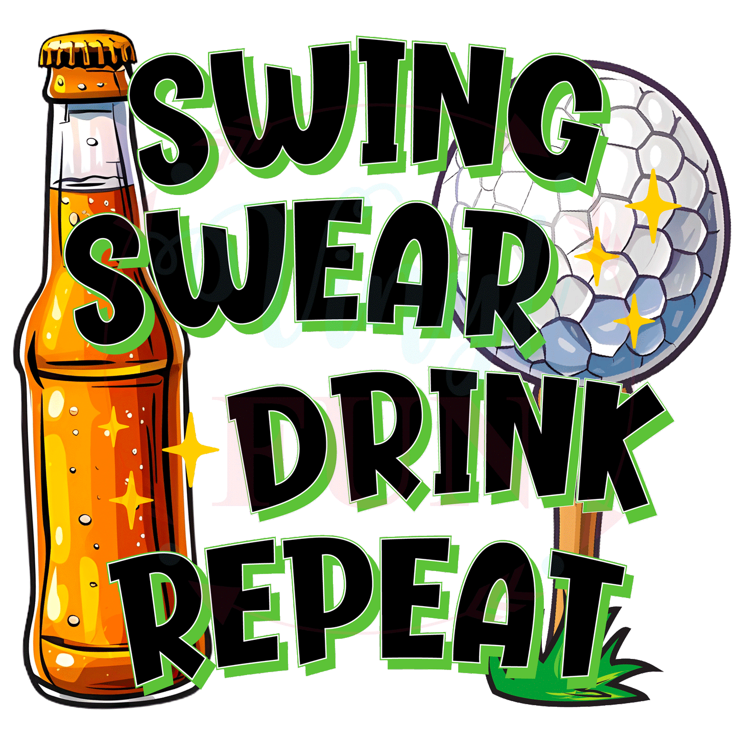 UVDTF Swing Swear Drink Decal -44