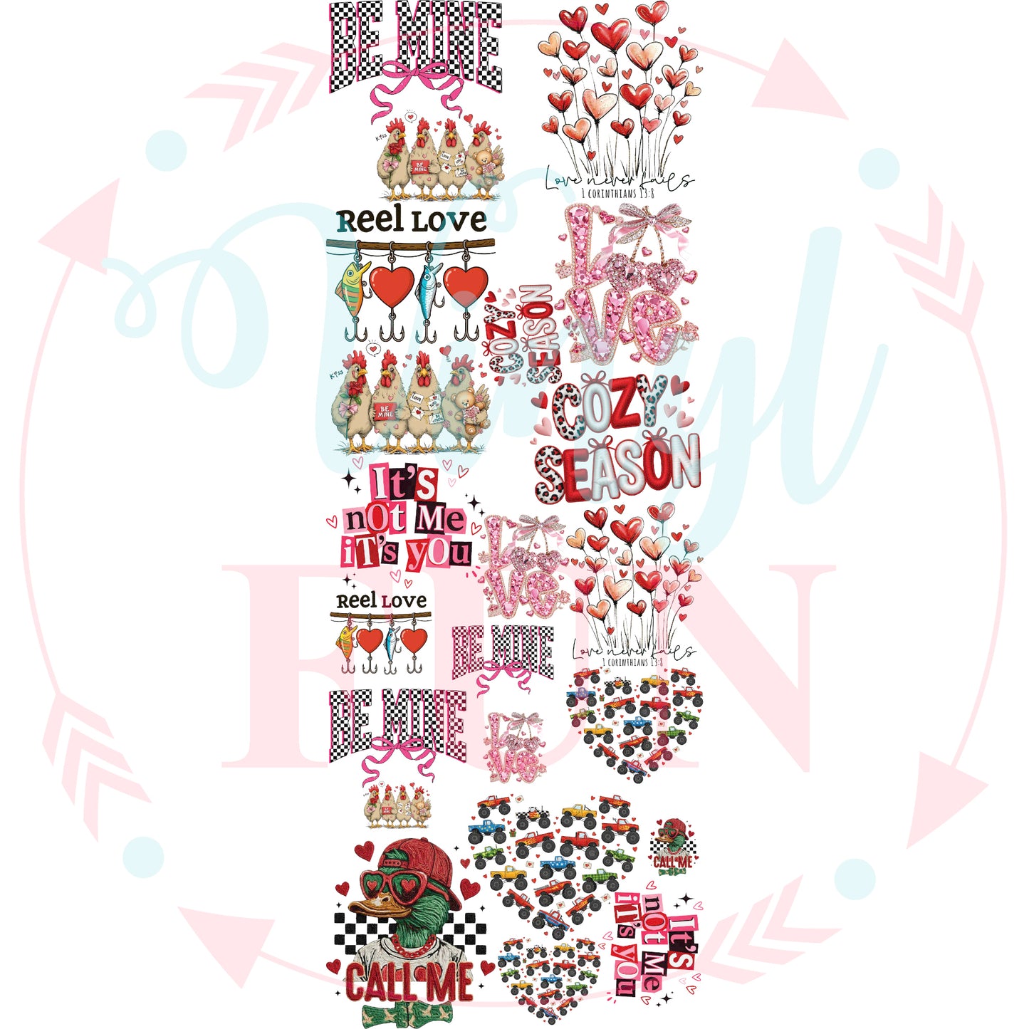 Time To Love Gang Sheet 22"x60"