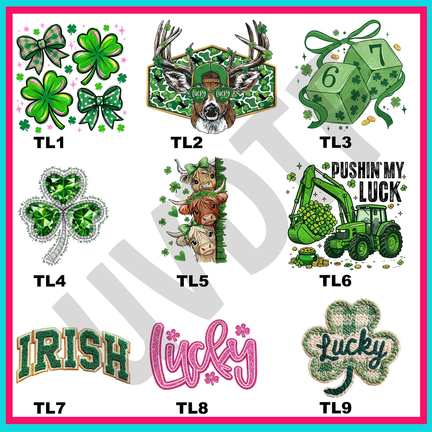 UVDTF Too Lucky Decals