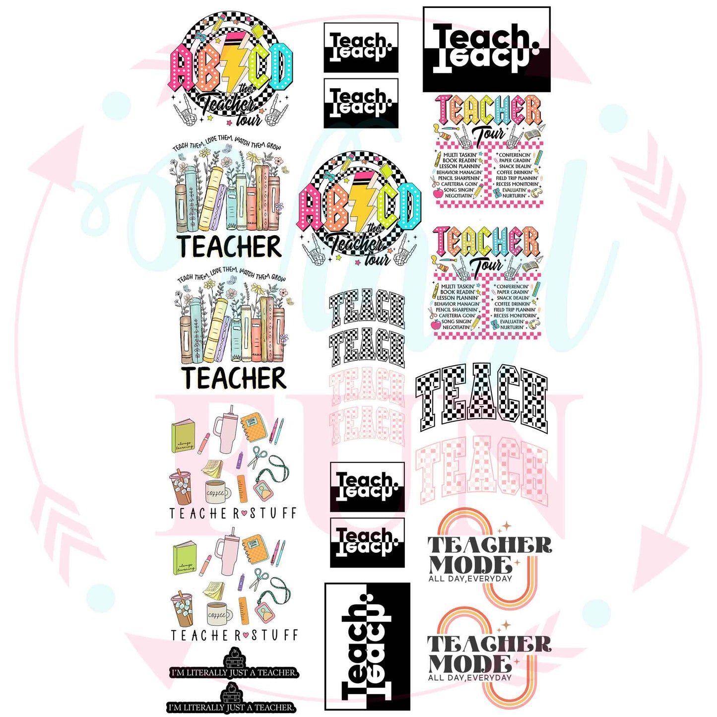 UVDTF Trendy Teacher Ready 2 Roll Gang