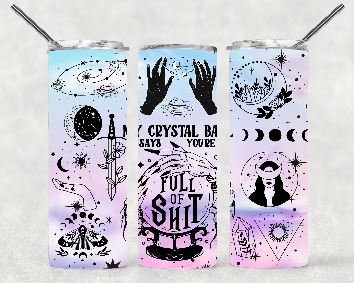 Crystal Ball Wrap For Straight Tumbler-S92