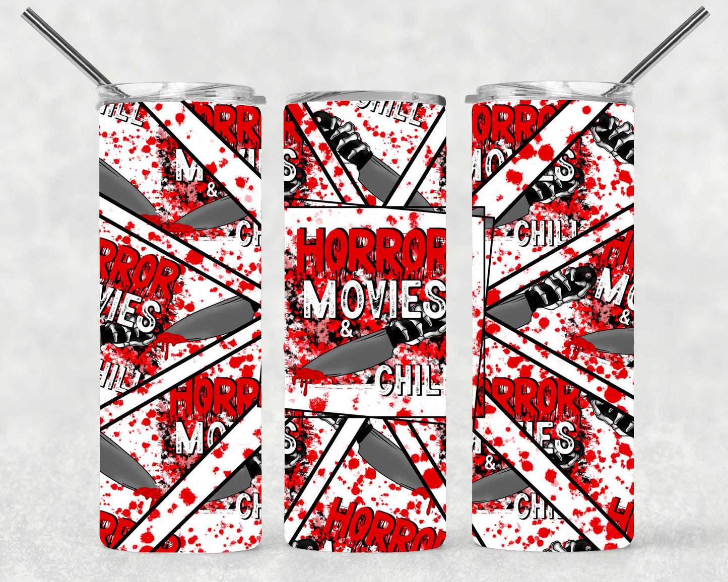Horror Movie Splatter Wrap For Straight Tumbler-S118