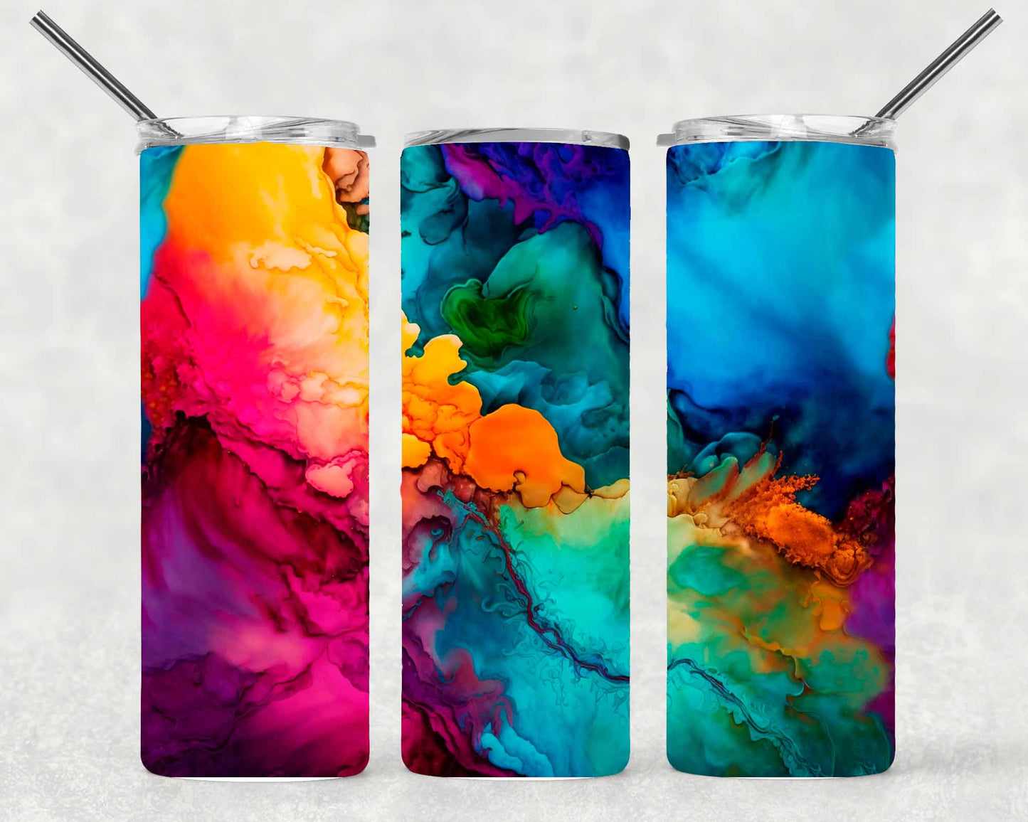 Rainbow Burst Wrap For Straight Tumbler-S184