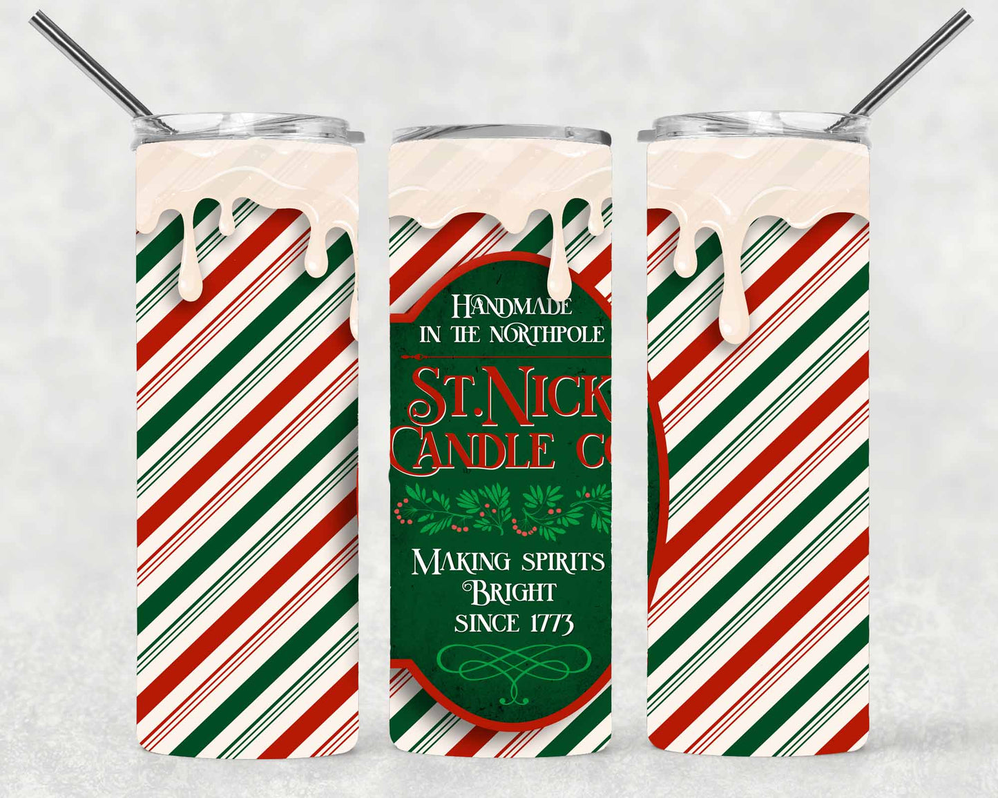 St. Nick Candle Co. Wrap For Straight Tumbler-S163