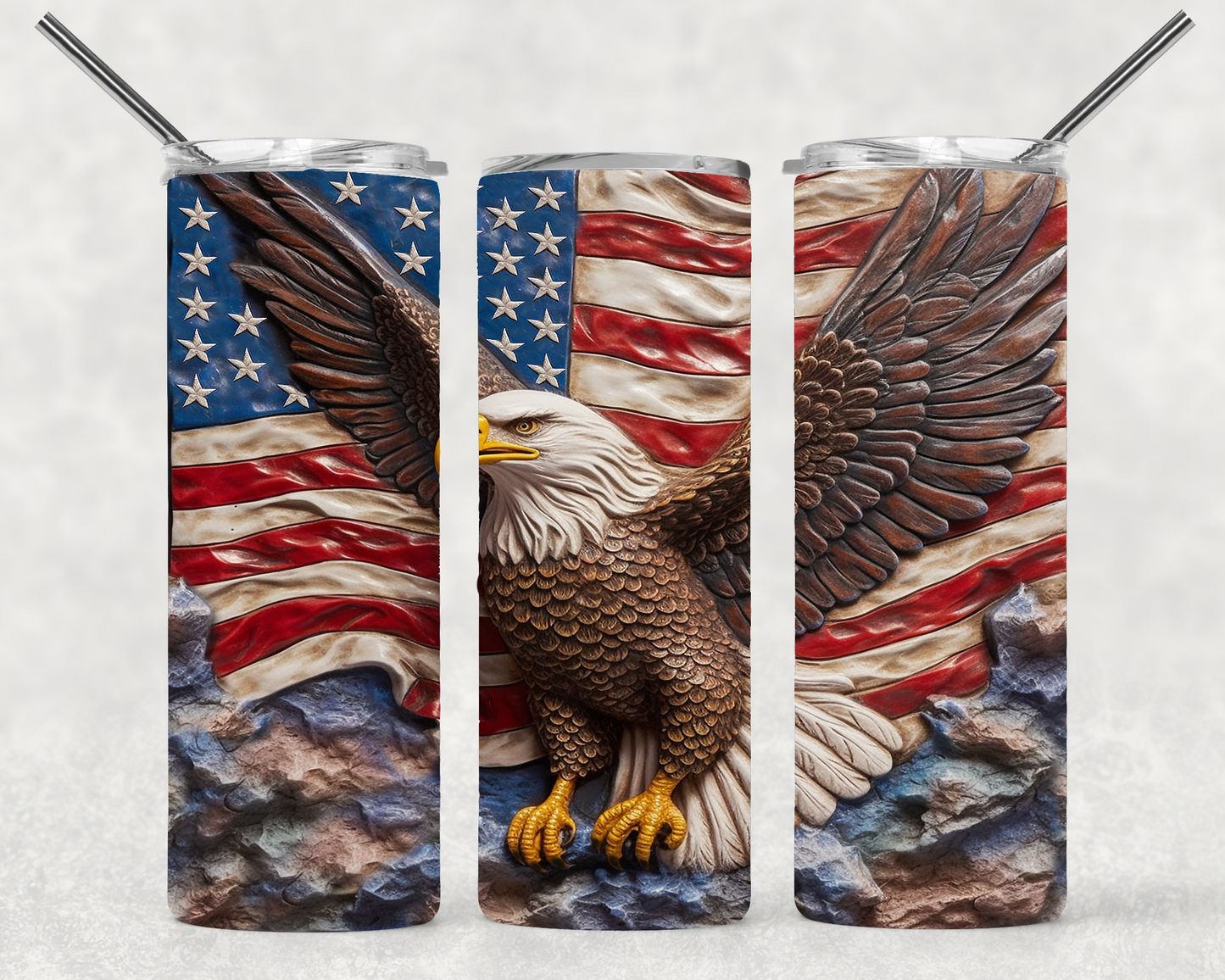 USA Eagle Wrap For Straight Tumbler-S105