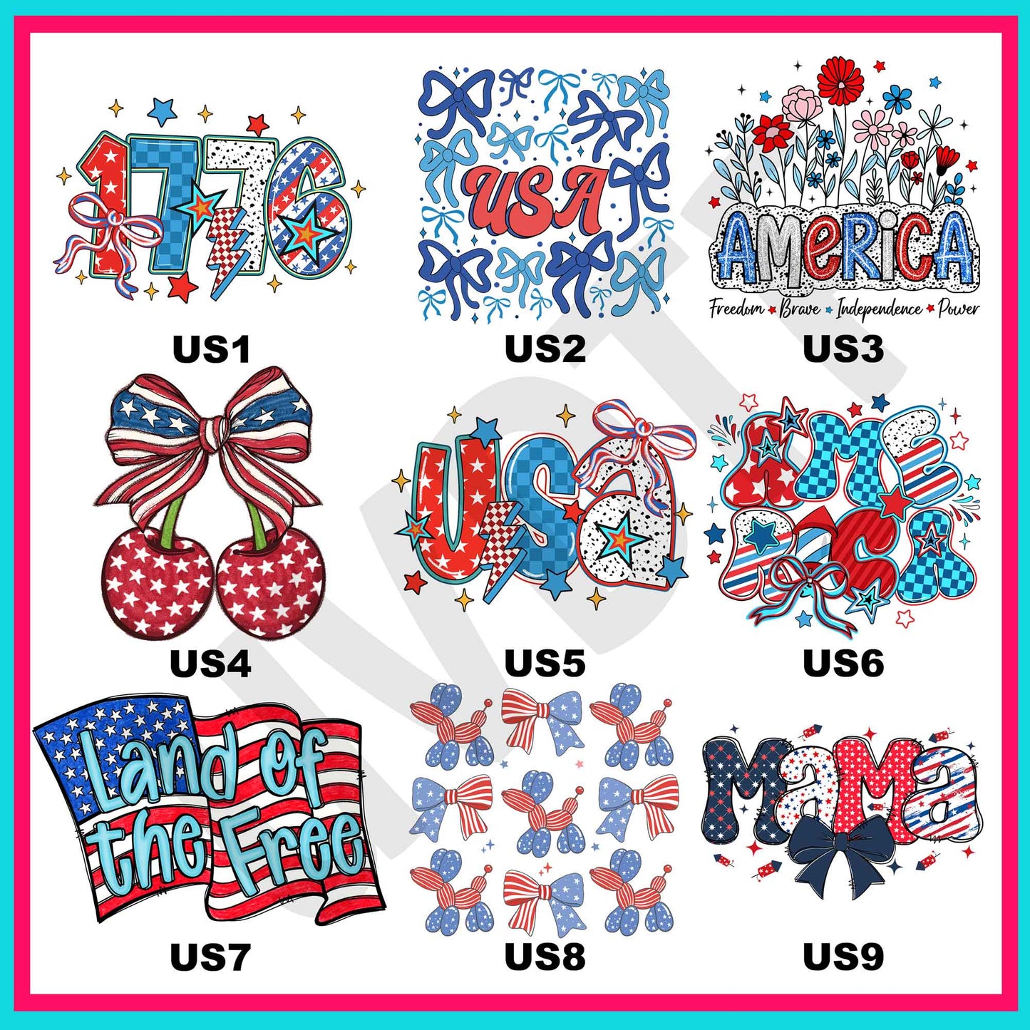 UVDTF Freedom Fun Decals