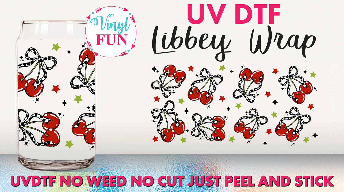 Cherries UVDTF Libbey Glass Wrap - UV71