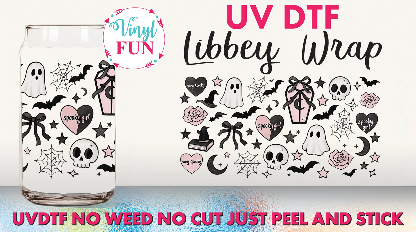 Girly Halloween UVDTF Libbey Glass Wrap -UV141