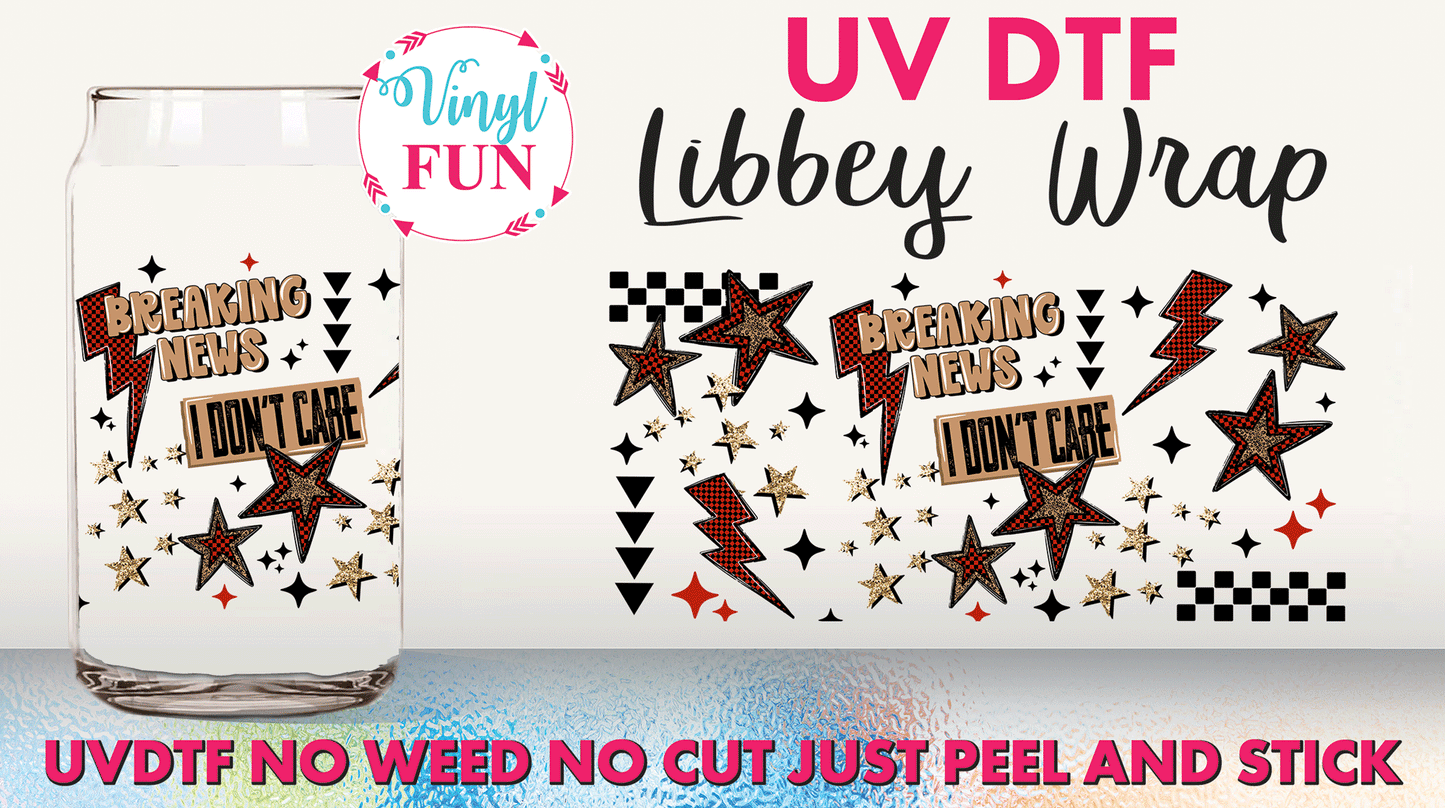 Breaking News Libbey Glass Wrap - UV60