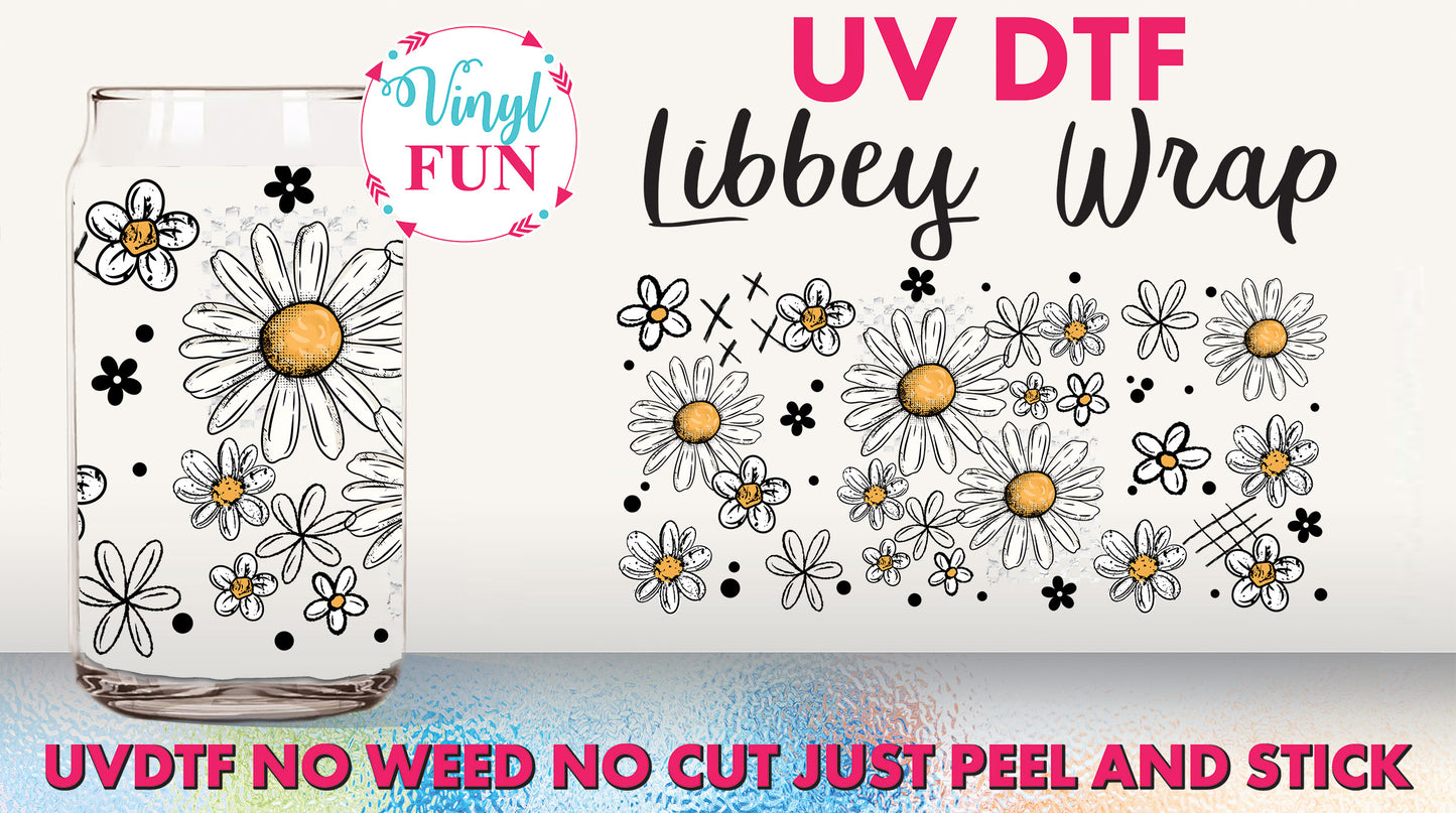 Daisies Libbey Glass Wrap - UV109