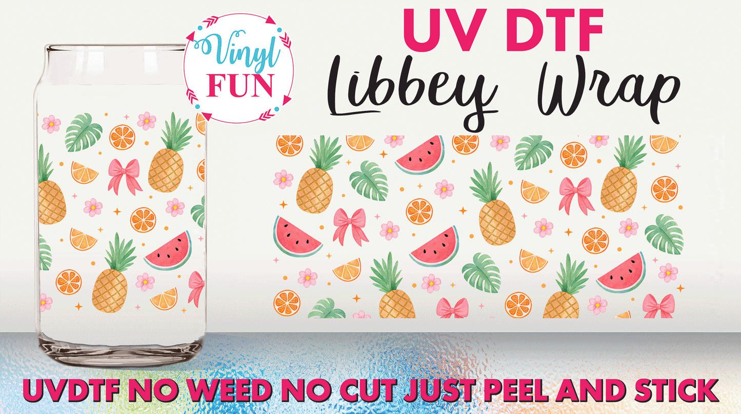 Pineapple UVDTF Libbey Glass Wrap -UV127