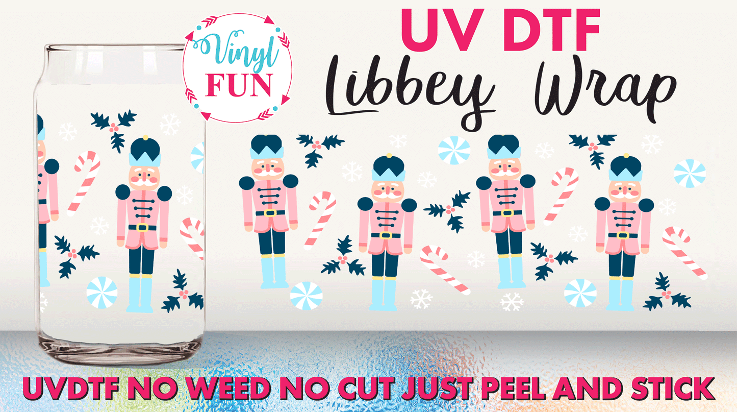 Pink Nutcrackers UVDTF Libbey Glass Wrap - UV149