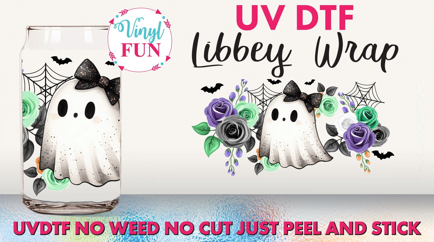 Floral Ghost Libbey Glass Wrap - UV167