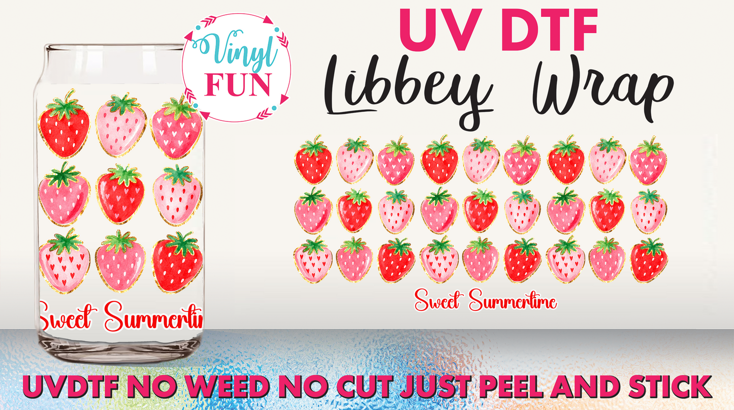 Strawberries Libbey Glass Wrap - UV174