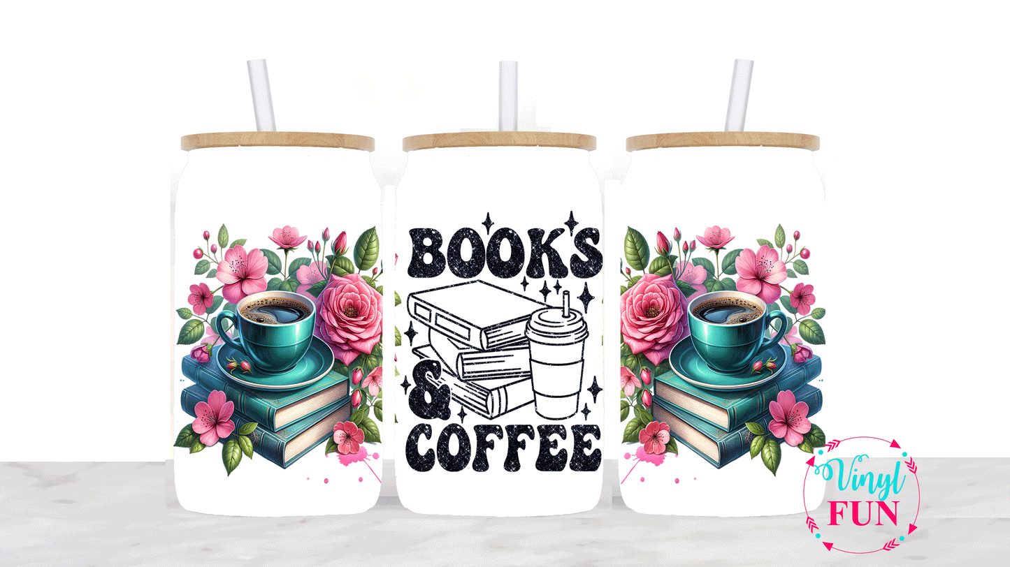 Books & Coffee UVDTF Libbey Glass Wrap - UV60