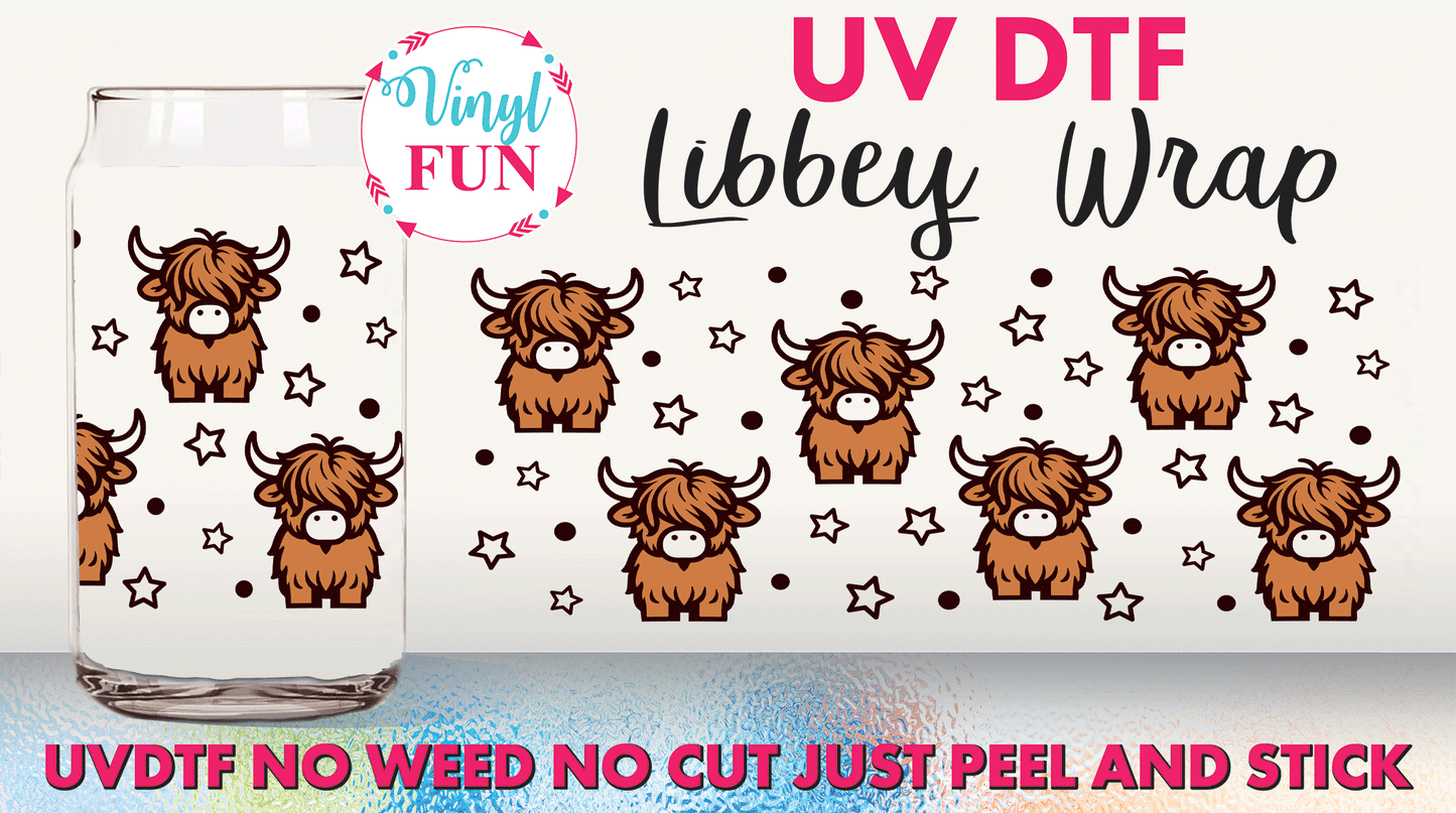 Cows UVDTF Libbey Glass Wrap - UV68