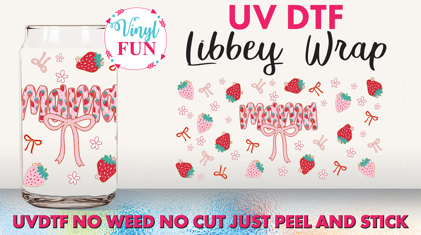 Strawberry Mama Libbey Glass Wrap - UV80