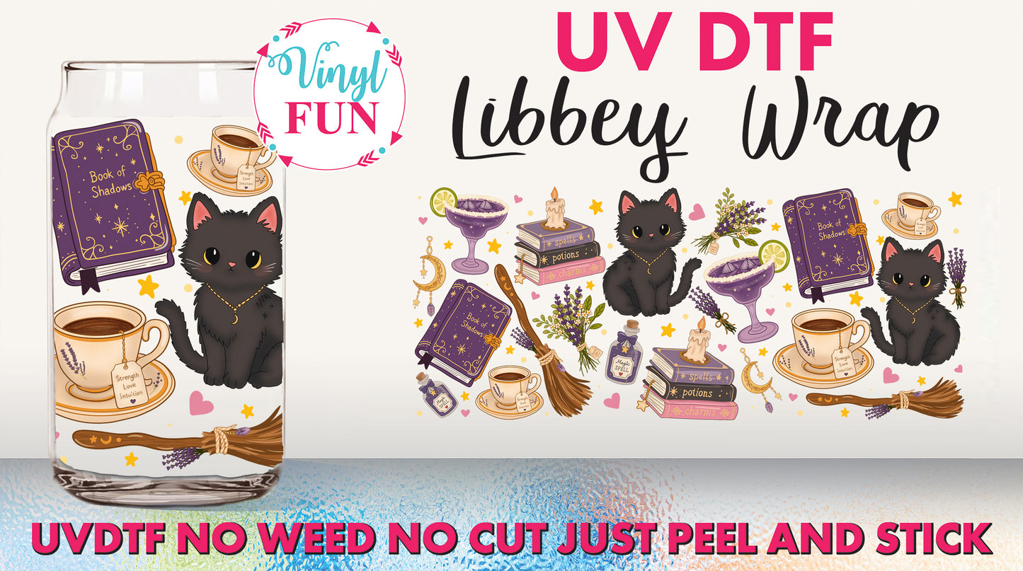 Cats & Books Libbey Glass Wrap - UV99