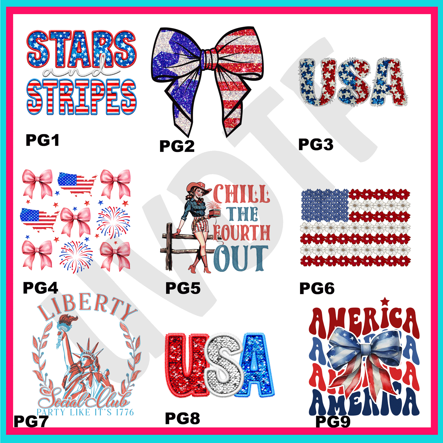 UVDTF Proud 2 Be Girly Decals