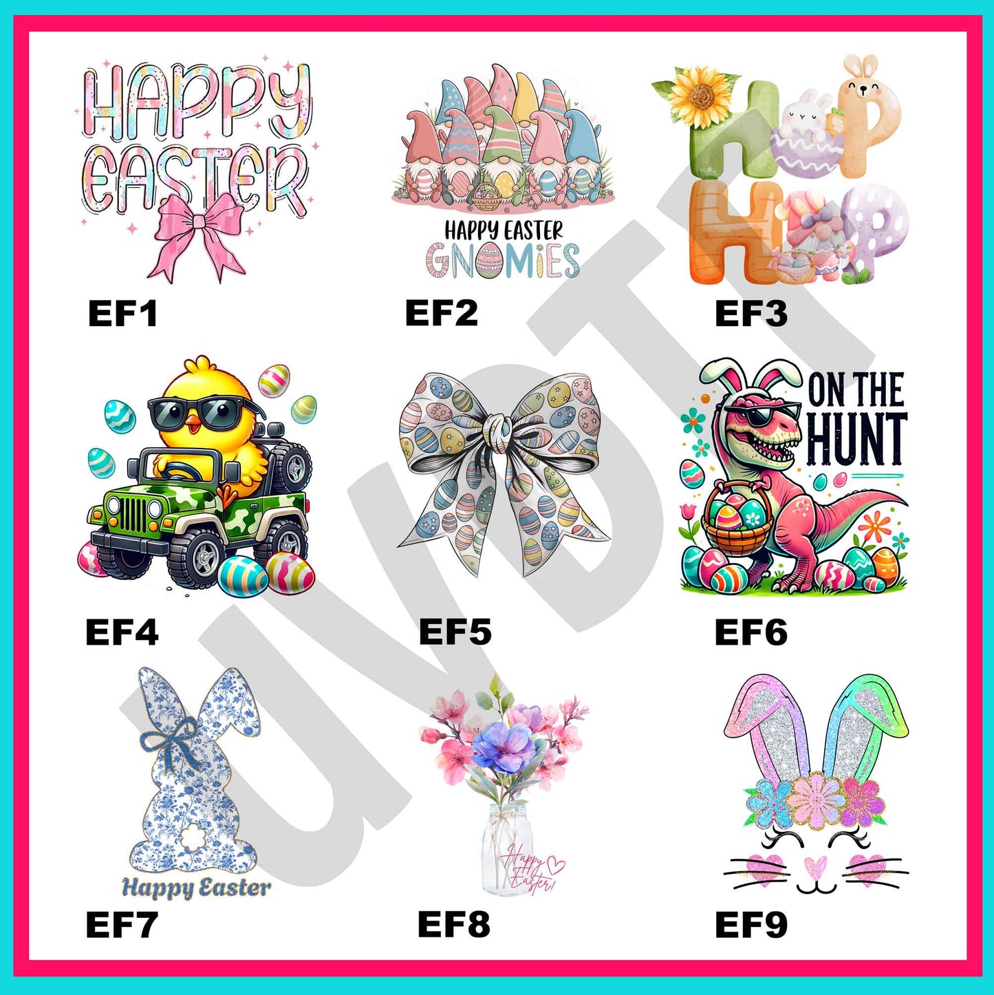 UVDTF Easter Fun Decals