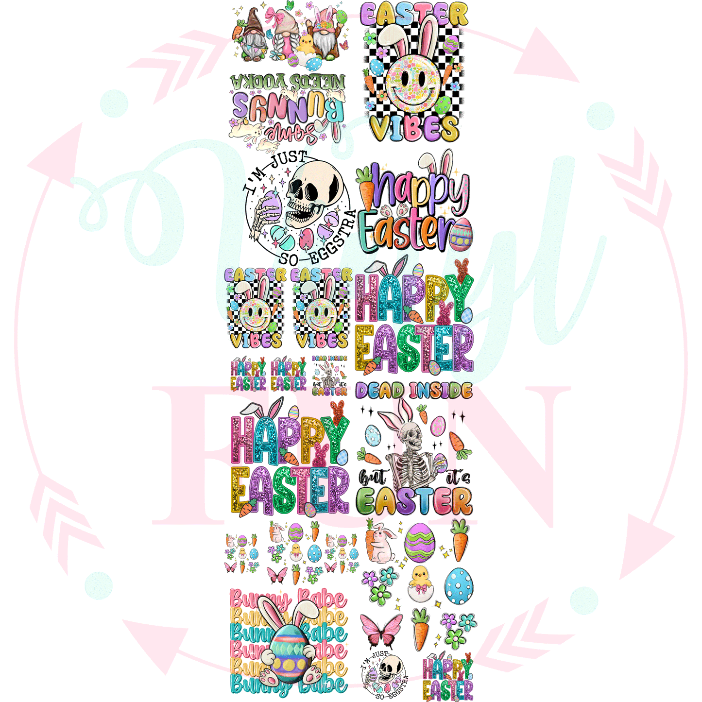 Spring Time Holiday Gang Sheet 22"x60"