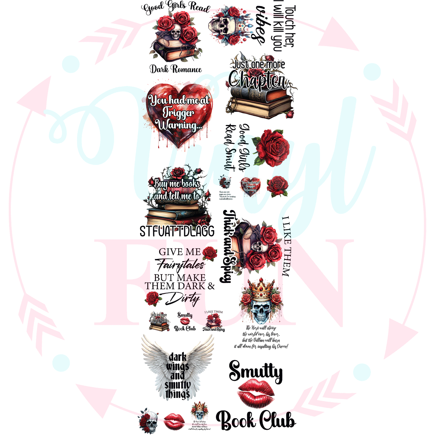 Smutty Love Gang Sheet 22"x60"