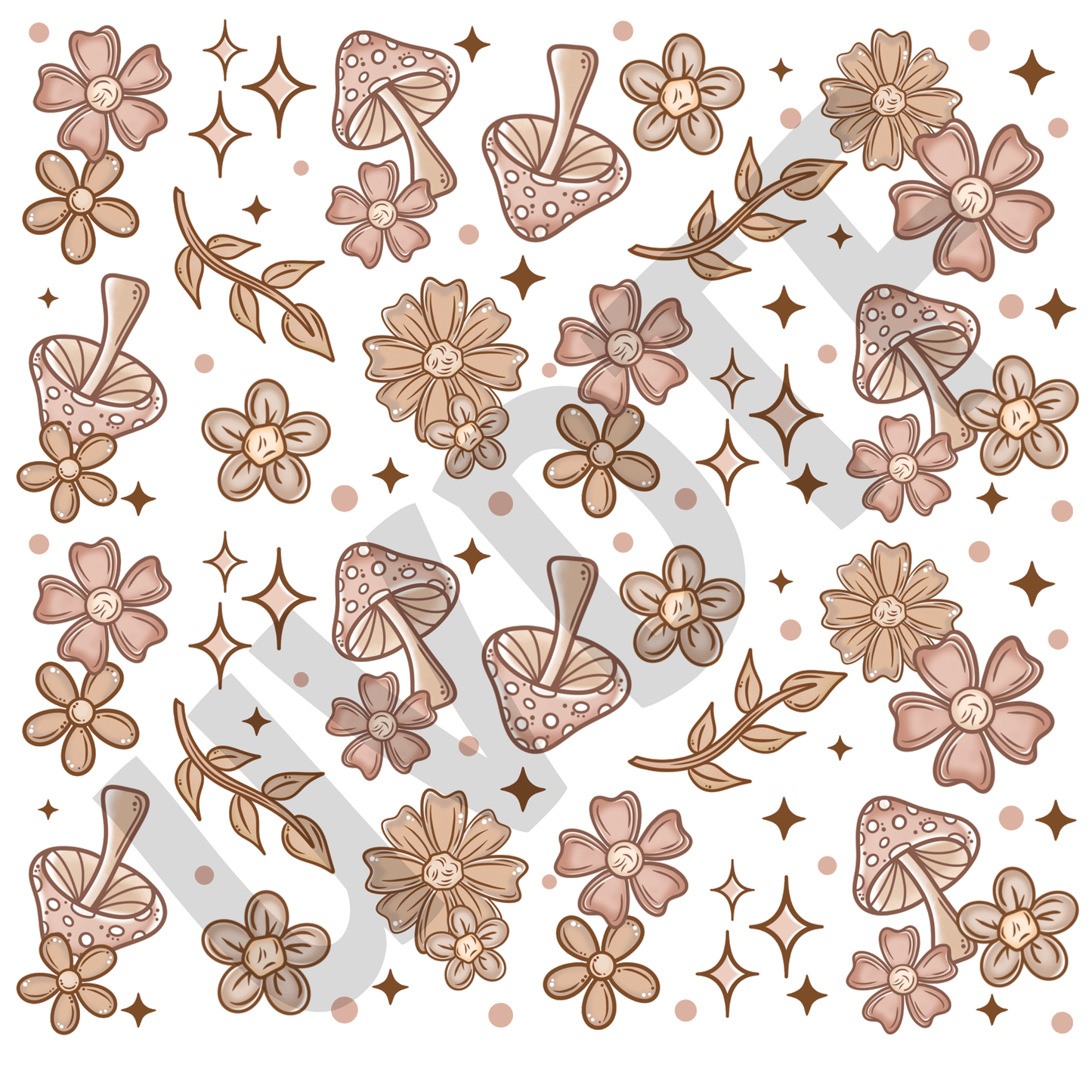 UVDTF Beige Mushrooms Elements-X10