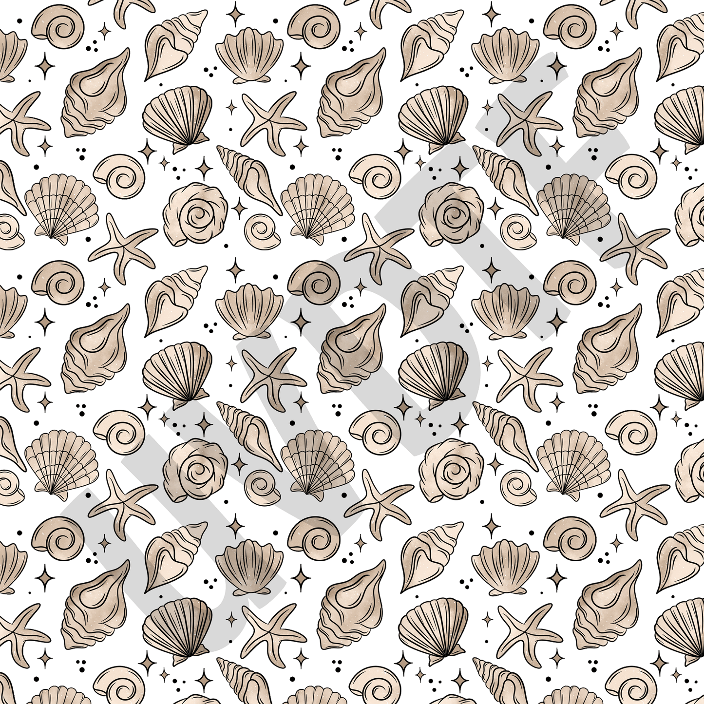 UVDTF Beige Seashells Elements-X17