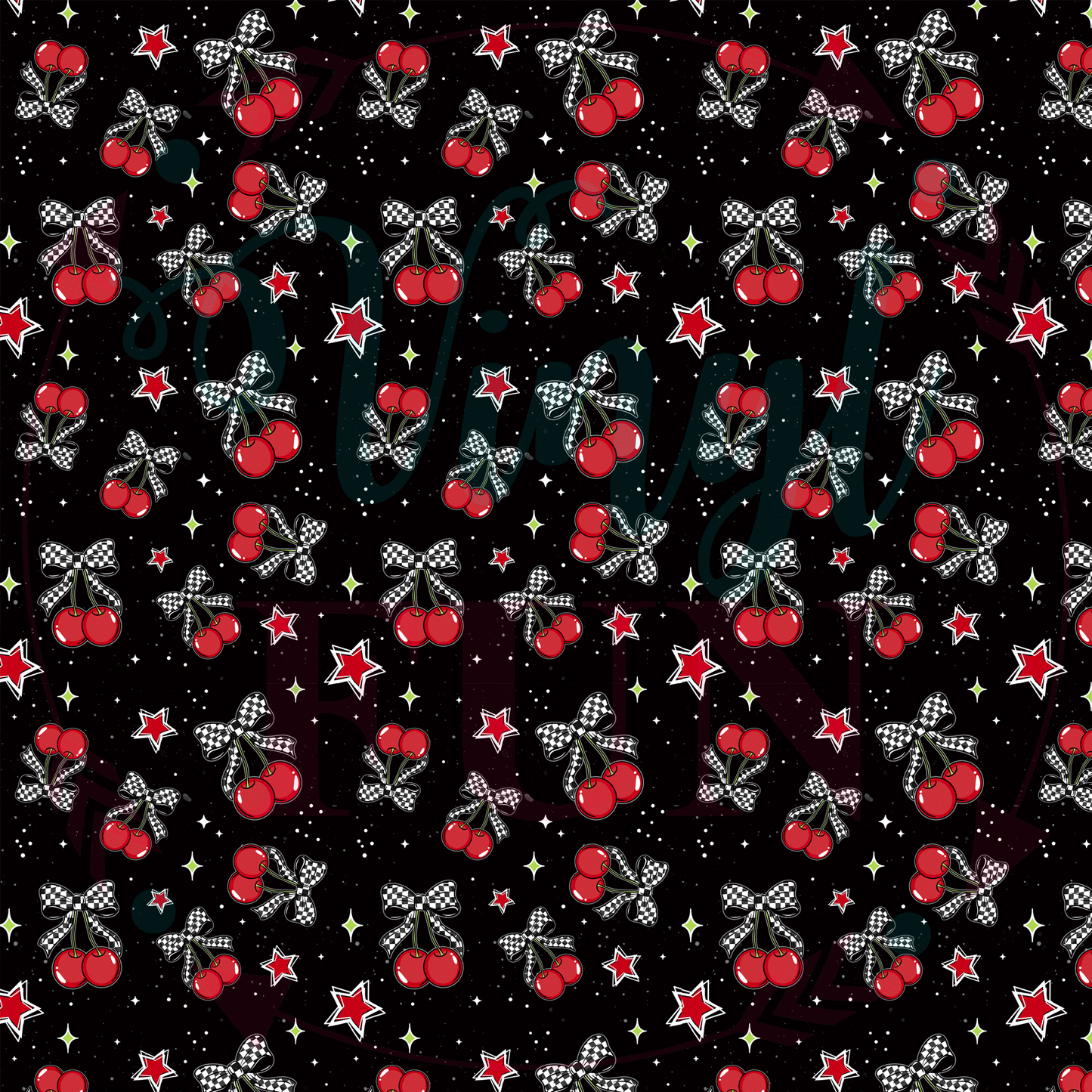 Very Dramatic Cherries Pattern-C13