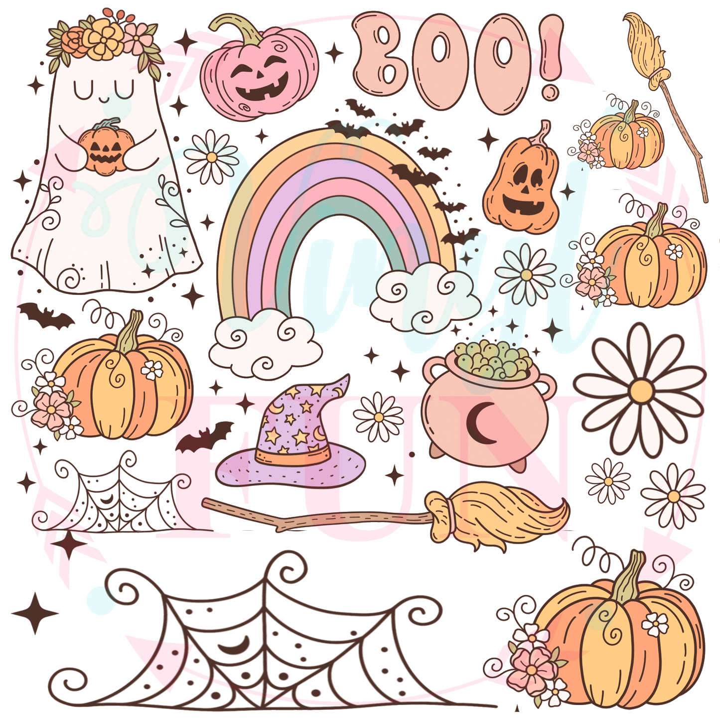 Retro Halloween Elements