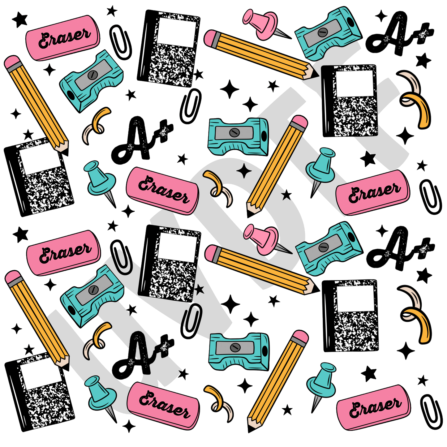 UVDTF School Supplies Elements