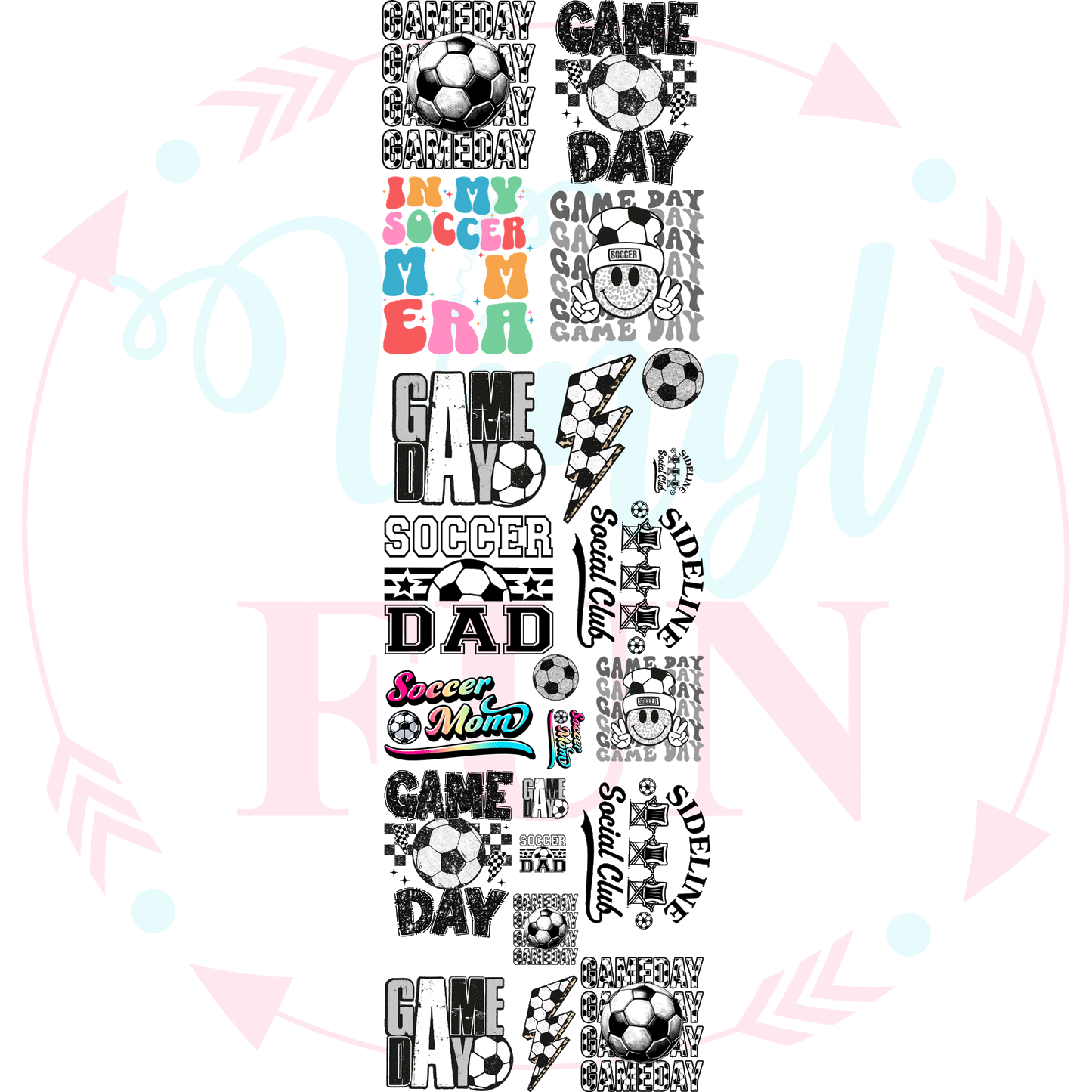 Soccer Life Gang Sheet 22"x60"